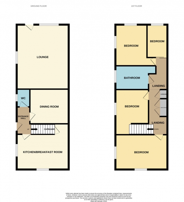 Floor Plan Image for 4 Bedroom End of Terrace House for Sale in Fitches Crescent, Maldon