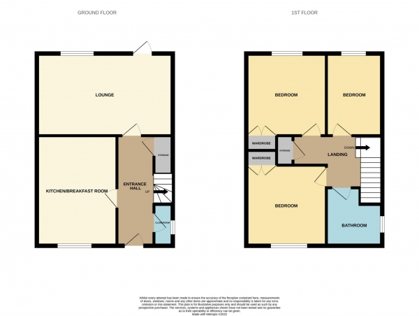Floor Plan for 3 Bedroom Semi-Detached House for Sale in Basin Road, Heybridge Basin, Heybridge Basin, CM9, 4RQ -  &pound385,000