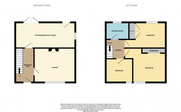 Floor Plan for 3 Bedroom Semi-Detached House for Sale in Jersey Road, Maldon, CM9, 5JH -  &pound285,000