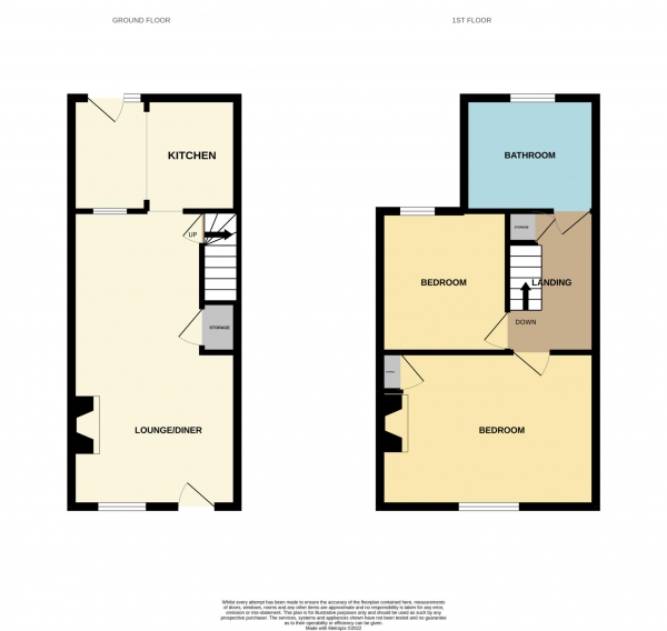 Floor Plan Image for 2 Bedroom Terraced House for Sale in Wantz Rd, Maldon