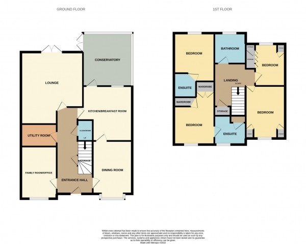 Floor Plan for 4 Bedroom Detached House for Sale in Washington Road, Maldon, CM9, 6AR -  &pound565,000