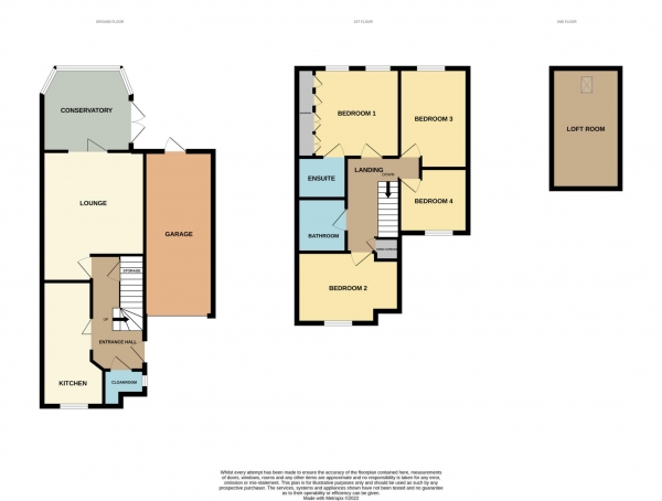 Floor Plan for 4 Bedroom Semi-Detached House for Sale in Halston Place, Maldon, CM9, 6XW - Offers in Excess of &pound400,000