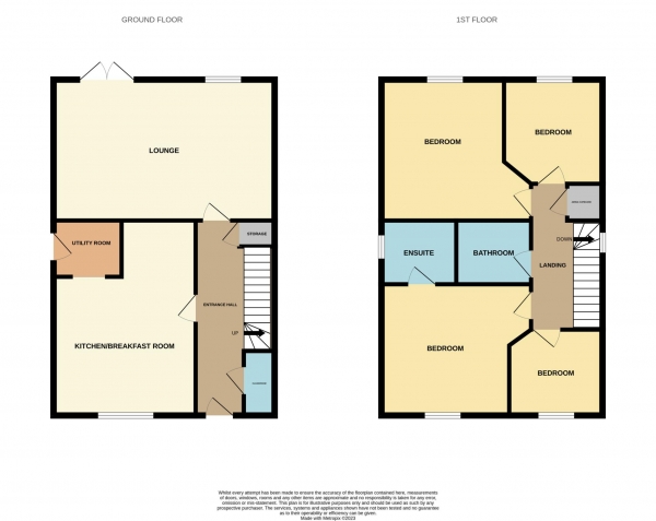 Floor Plan for 4 Bedroom Detached House for Sale in Elizabeth Way, Heybridge, Heybridge, CM9, 4TG -  &pound475,000
