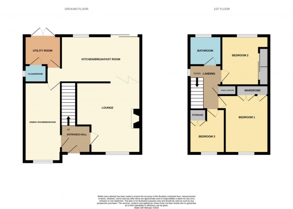 Floor Plan for 3 Bedroom Detached House for Sale in Lapwing Drive, Heybridge, Heybridge, CM9, 4TJ - Offers in Excess of &pound400,000