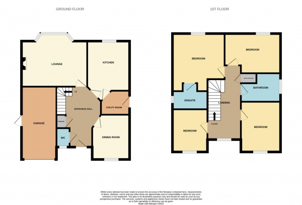 Floor Plan for 4 Bedroom Detached House for Sale in Abbotsmead, Heybridge, Heybridge, CM9, 4PT -  &pound485,000