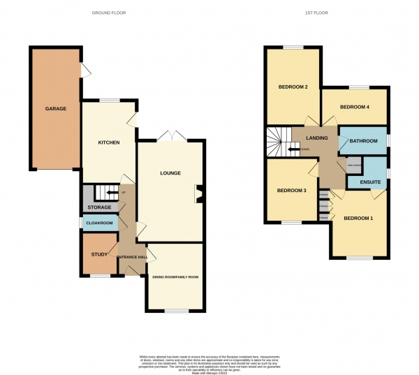 Floor Plan for 4 Bedroom Detached House for Sale in Anchorage View, St Lawrence, St Lawrence, CM0, 7JH - Offers in Excess of &pound385,000