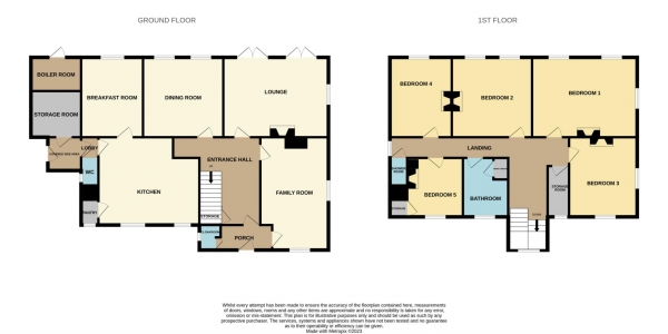 Floor Plan Image for 5 Bedroom Detached House for Sale in Castledon Rd, Downham