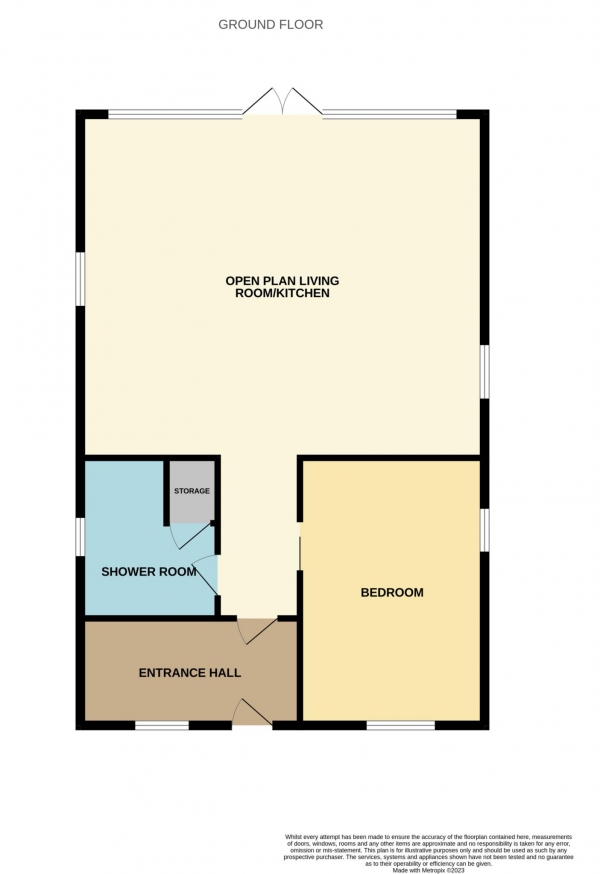 Floor Plan for 1 Bedroom Park Home for Sale in Barrow Marsh, Heybridge, Heybridge, CM9, 4RA -  &pound140,000