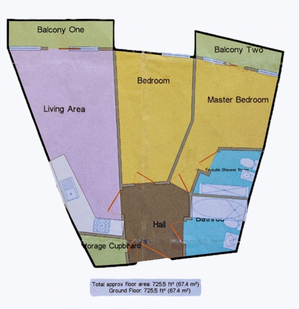 Floor Plan Image for 2 Bedroom Apartment to Rent in Stuart Street, Sports City