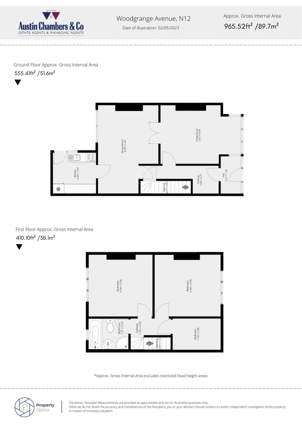 Floor Plan Image for 3 Bedroom Terraced House for Sale in Woodgrange Avenue, London