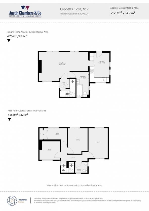 Floor Plan Image for 4 Bedroom Semi-Detached House for Sale in Coppetts Close, London