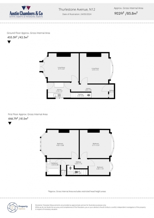 Floor Plan for 3 Bedroom Semi-Detached House for Sale in Thurlestone Avenue, London, N12, 0LP - Offers in Excess of &pound600,000