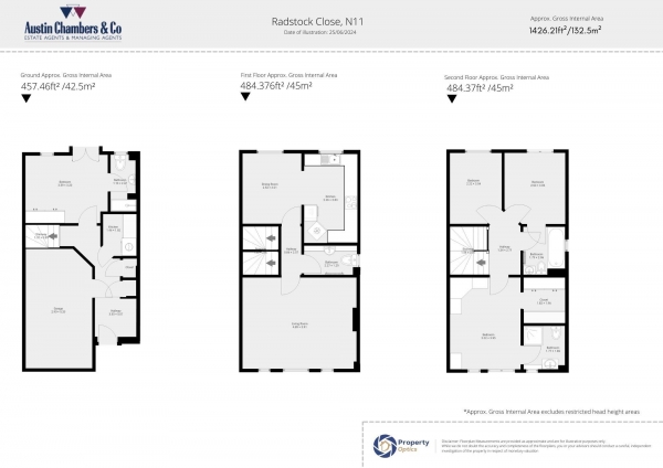 Floor Plan Image for 4 Bedroom Town House for Sale in Radstock Close, Friern Barnet