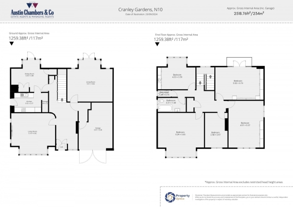 Floor Plan Image for 5 Bedroom Detached House for Sale in Cranley Gardens, London