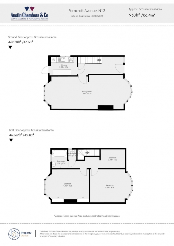 Floor Plan Image for 3 Bedroom Semi-Detached House for Sale in Ferncroft Avenue, London