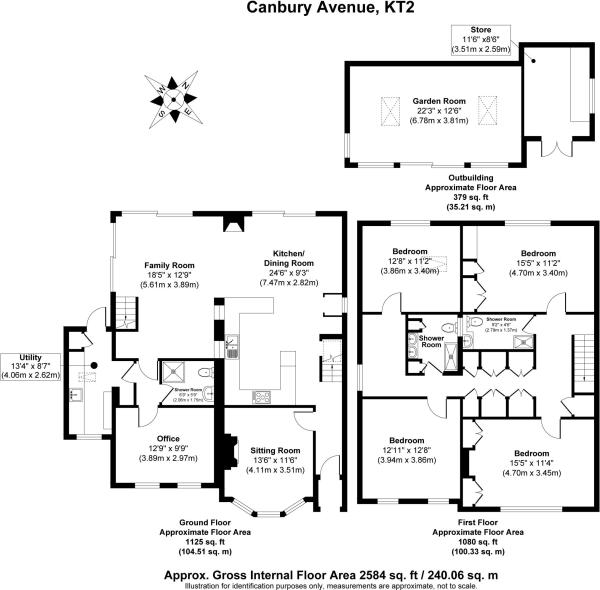 Floor Plan Image for 4 Bedroom Detached House for Sale in Canbury Avenue, Kingston Upon Thames, KT2