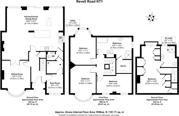 Floor Plan Image for 4 Bedroom Semi-Detached House for Sale in Revell Road, Kingston Upon Thames, KT1