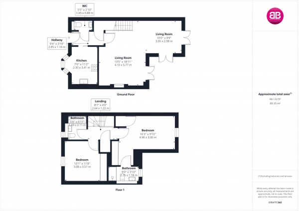 Floor Plan Image for 2 Bedroom Terraced House for Sale in Hernes Oak, Lower Icknield Way