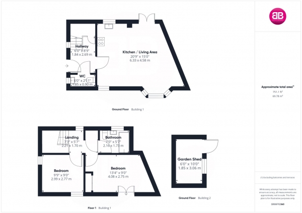 Floor Plan Image for 2 Bedroom Semi-Detached House to Rent in St Dunstans Close, Monks Risborough