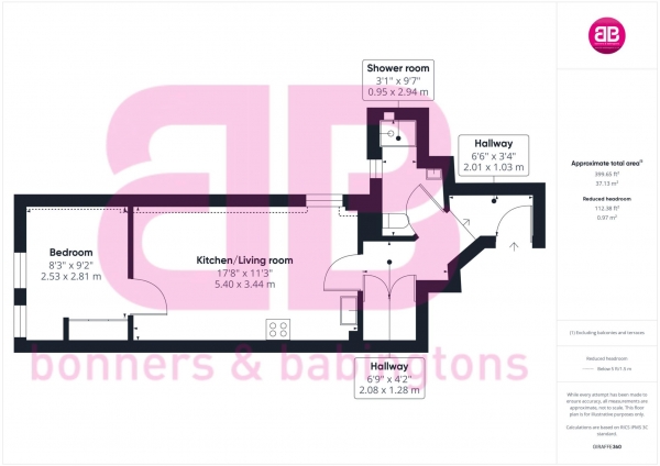 Floor Plan Image for 1 Bedroom Apartment to Rent in Pump Lane, Thame