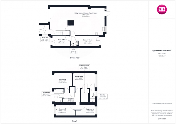 Floor Plan for 4 Bedroom Semi-Detached House for Sale in Cowleaze, Chinnor, OX39, 4TB - Guide Price &pound500,000