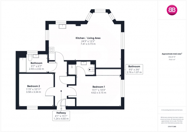 Floor Plan Image for 2 Bedroom Apartment to Rent in Goodearl Place, Princes Risborough