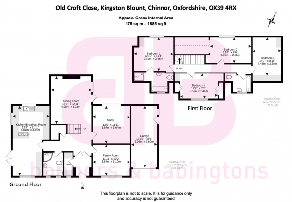 Floor Plan Image for 4 Bedroom Detached House for Sale in Old Croft Close, Kingston Blount