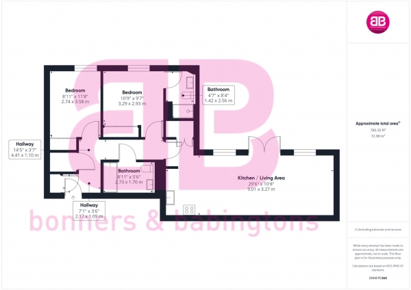 Floor Plan Image for 3 Bedroom Town House to Rent in High Street, Watlington