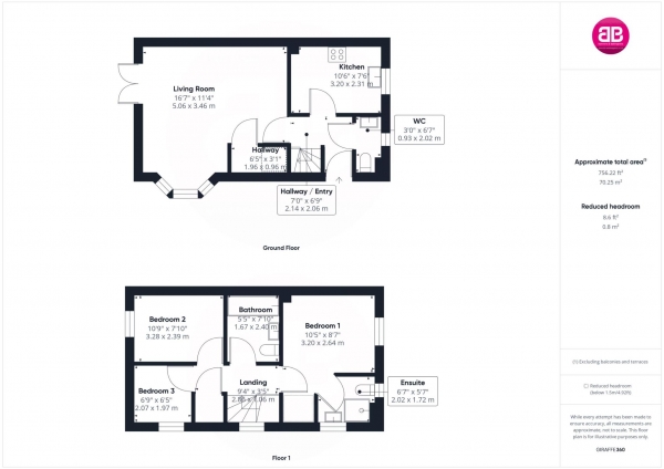 Floor Plan Image for 3 Bedroom Semi-Detached House to Rent in Red Kite Way, High Wycombe