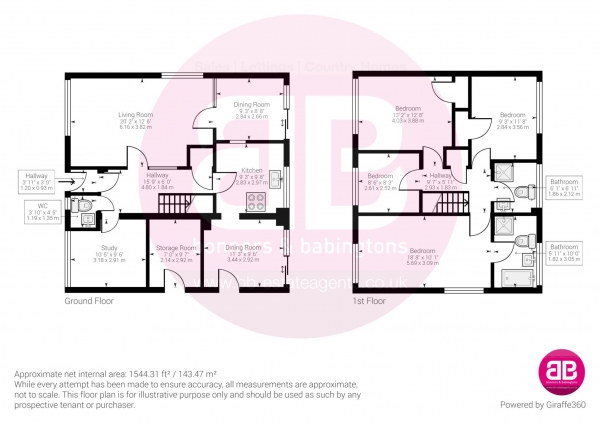 Floor Plan for 4 Bedroom Detached House for Sale in Flint Hollow, Chinnor, OX39, 4JT - Offers in Excess of &pound650,000