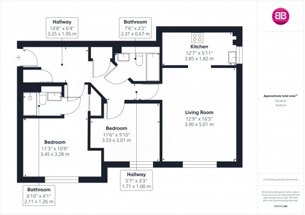 Floor Plan Image for 2 Bedroom Apartment for Sale in Old Sawmill Place, Chinnor