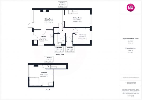 Floor Plan Image for 2 Bedroom Semi-Detached Bungalow for Sale in Elderdene, Chinnor