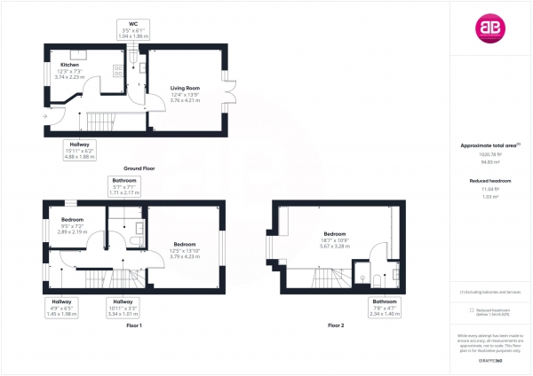 Floor Plan Image for 3 Bedroom Semi-Detached House for Sale in Red Kite Road, Chinnor