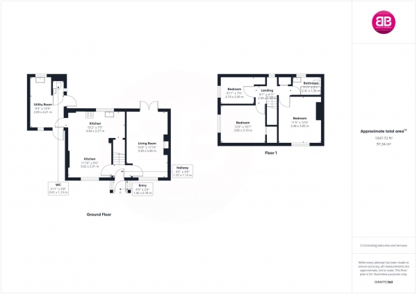 Floor Plan for 3 Bedroom Semi-Detached House for Sale in Icknield Close, Kingston Blount, Kingston Blount, OX39, 4RS - Offers in Excess of &pound550,000