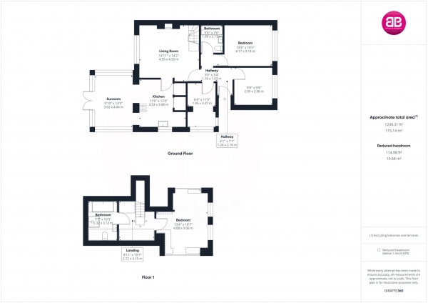 Floor Plan for 4 Bedroom Semi-Detached Bungalow for Sale in Elderdene, Chinnor, OX39, 4EG - Guide Price &pound475,000