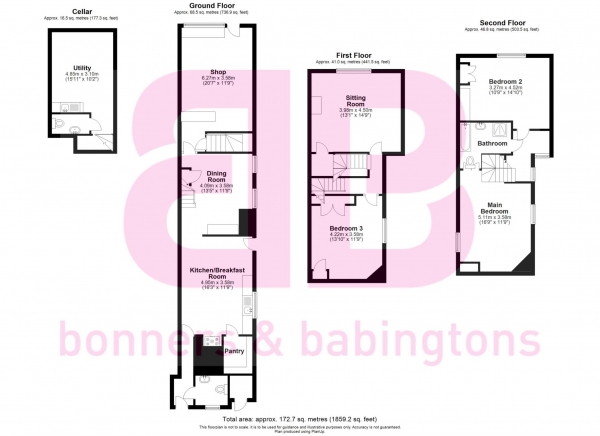 Floor Plan Image for 3 Bedroom Property for Sale in High Street, Winslow