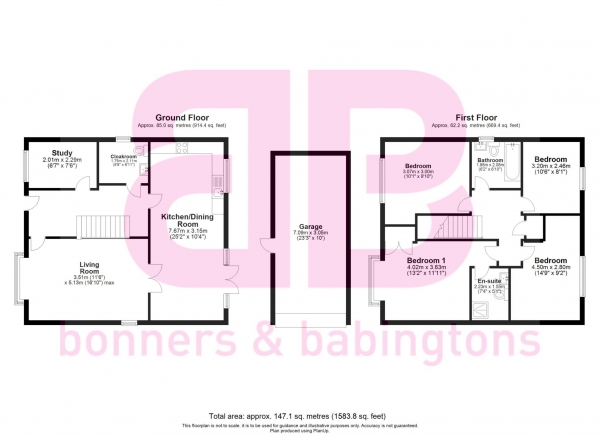 Floor Plan Image for 4 Bedroom Detached House for Sale in Braken Road - Village Location