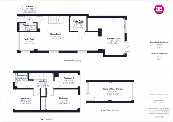 Floor Plan Image for 3 Bedroom End of Terrace House for Sale in Ravensmead, Chinnor