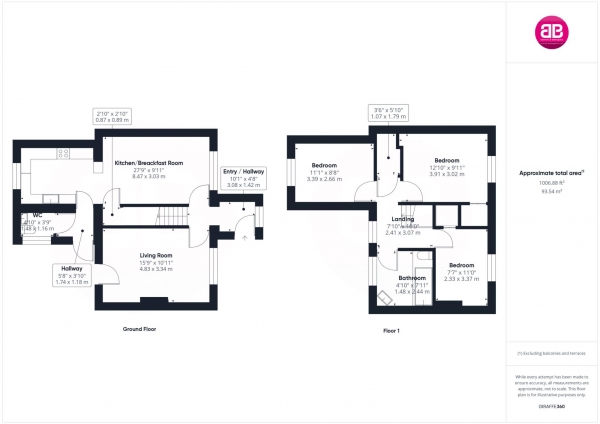 Floor Plan Image for 3 Bedroom Semi-Detached House for Sale in Oxford Road, Oakley