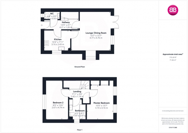 Floor Plan for 2 Bedroom End of Terrace House for Sale in Walnut Tree Close, Chinnor - EXCLUSIVE DEVELOPMENT, OX39, 4FH - Offers in Excess of &pound400,000