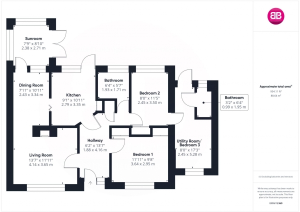 Floor Plan Image for 2 Bedroom Detached House for Sale in Doveleat, Chinnor