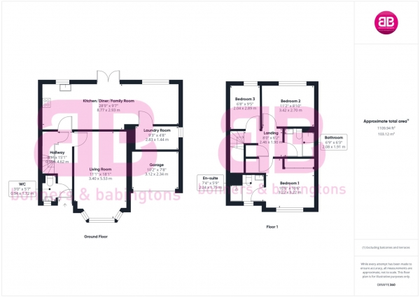 Floor Plan Image for 3 Bedroom Semi-Detached House for Sale in Braken Road, Chinnor