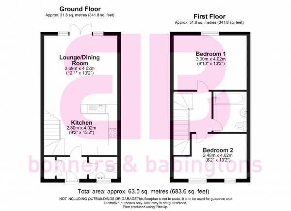 Floor Plan for 2 Bedroom Terraced House for Sale in Chalkpit Lane, OX39, 4DF - Offers in Excess of &pound340,000