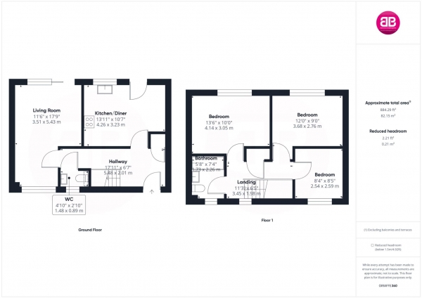 Floor Plan Image for 3 Bedroom Semi-Detached House for Sale in Chalky Field, Lane End-SHARED OWNERSHIP