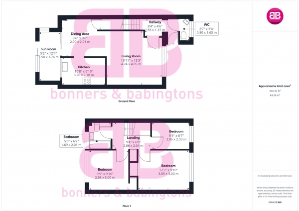 Floor Plan Image for 3 Bedroom Semi-Detached House for Sale in Foresters, Chinnor