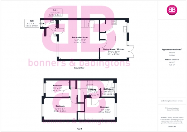 Floor Plan Image for 3 Bedroom Property for Sale in Chinnor - OPEN OUTLOOK