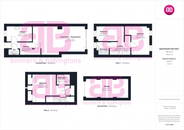 Floor Plan Image for 3 Bedroom Town House for Sale in Kiln Avenue, Chinnor