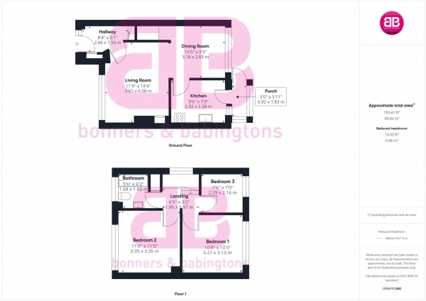 Floor Plan Image for 3 Bedroom Semi-Detached House for Sale in Beech Road, Chinnor