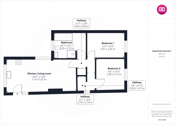 Floor Plan Image for 2 Bedroom Apartment to Rent in Bell Street, Princes Risborough