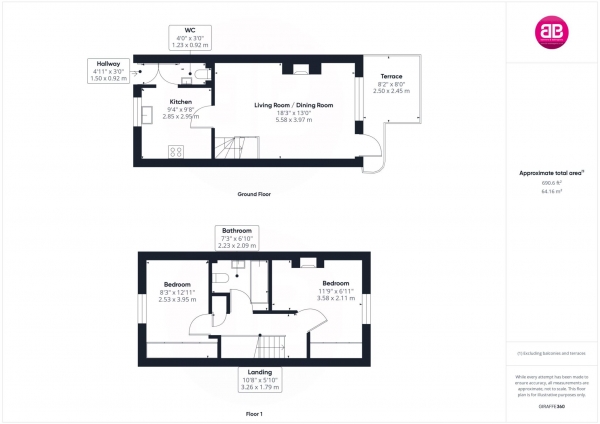 Floor Plan Image for 2 Bedroom Cottage for Sale in Waddesdon View, Loosley Row - STUNNING VIEWS!